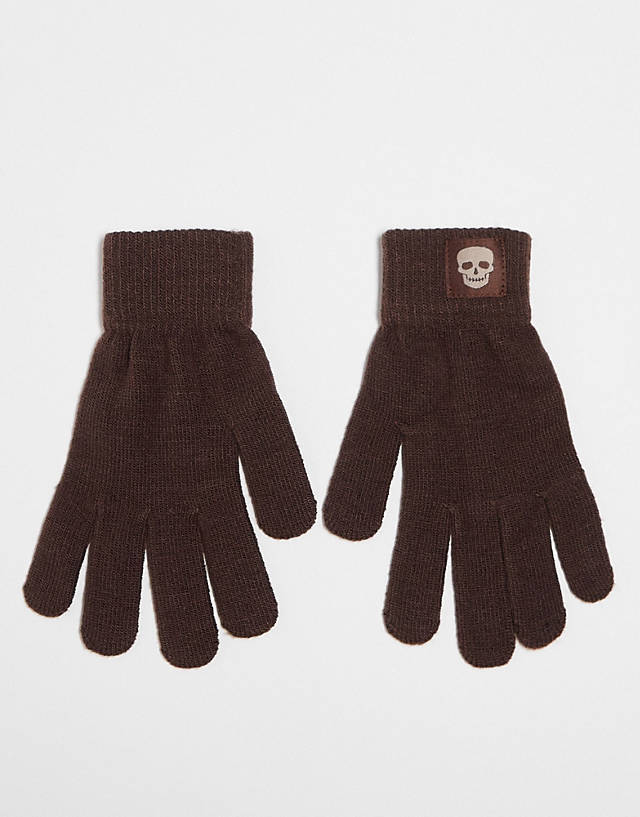 Bolongaro Trevor - knitted gloves in sepia brown