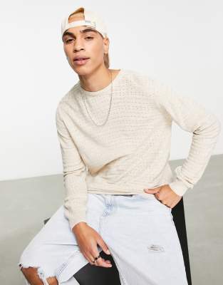 Bolongaro Trevor knitted jumper in stone - ASOS Price Checker