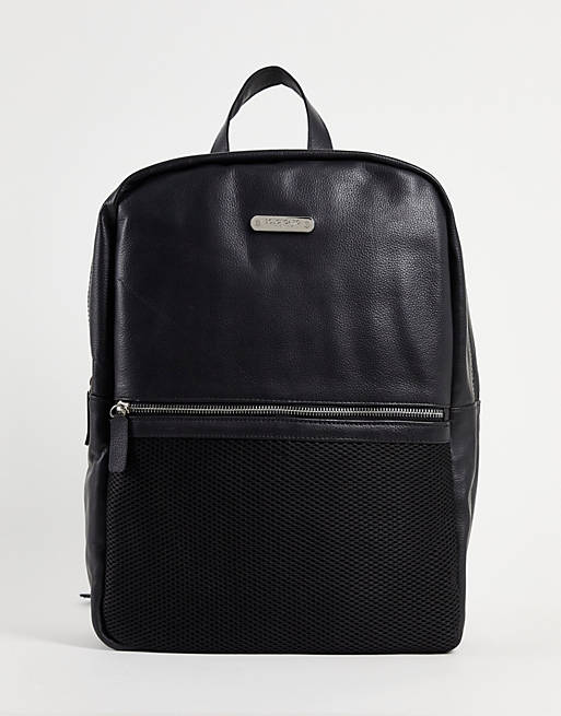 Bolongaro Trevor leather backpack with mesh pocket | ASOS