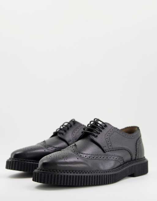 Bolongaro Trevor leather brogue shoes with ridge sole