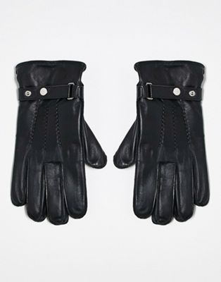Bolongaro Trevor leather gloves in black