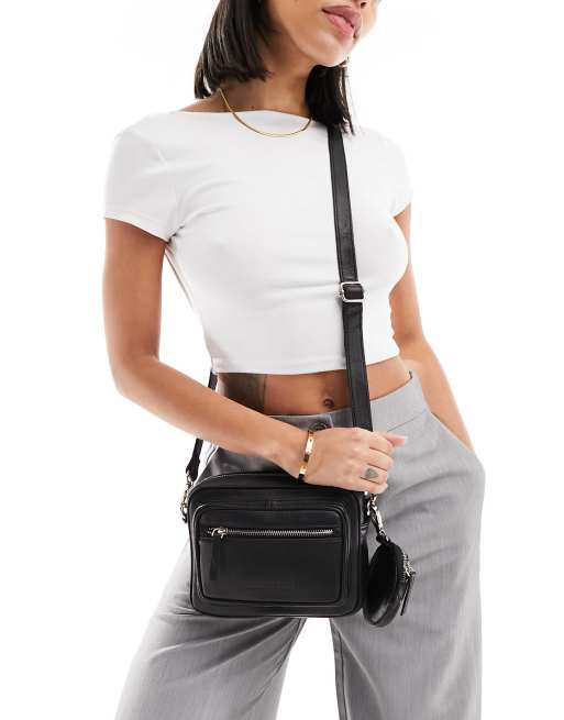 Multi pocket discount leather crossbody bag