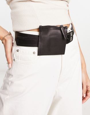 Bolongaro Trevor leather purse belt in black - ASOS Price Checker