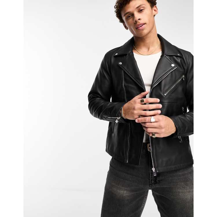 Bolongaro trevor slim fit leather jacket sale