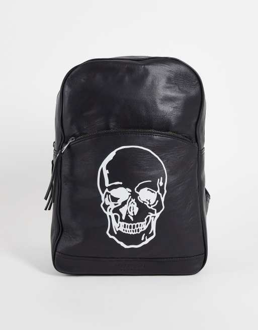 Black best sale skull backpack