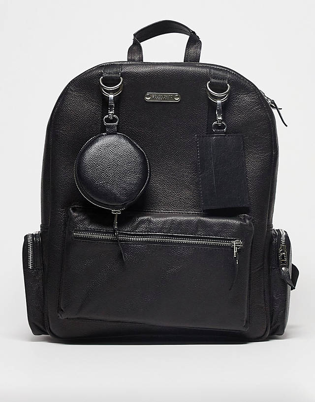 Bolongaro Trevor - leather utility backpack in black