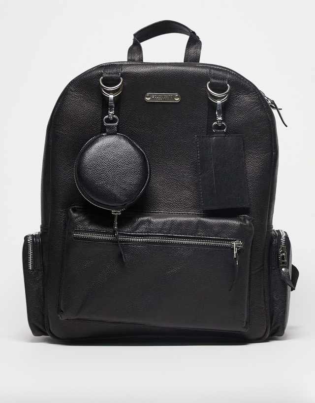 Bolongaro Trevor - leather utility backpack in black