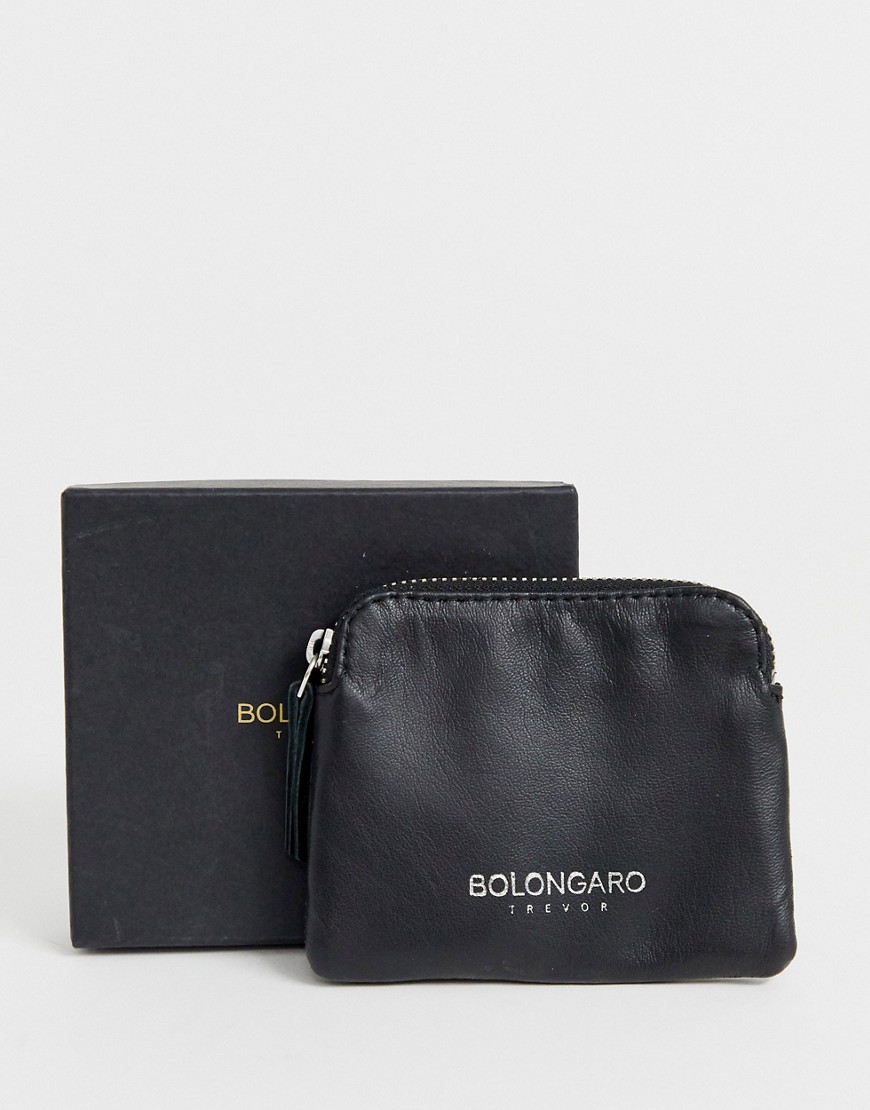Bolongaro Trevor leather zipped coin wallet-Black