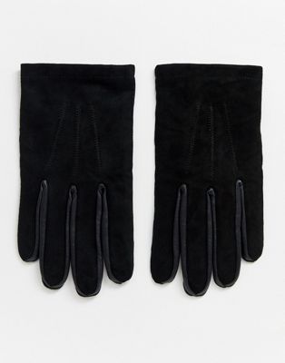 Bolongaro Trevor - leren suède handschoenen-zwart