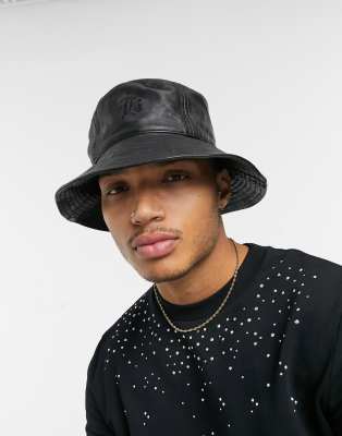 leather bucket hat