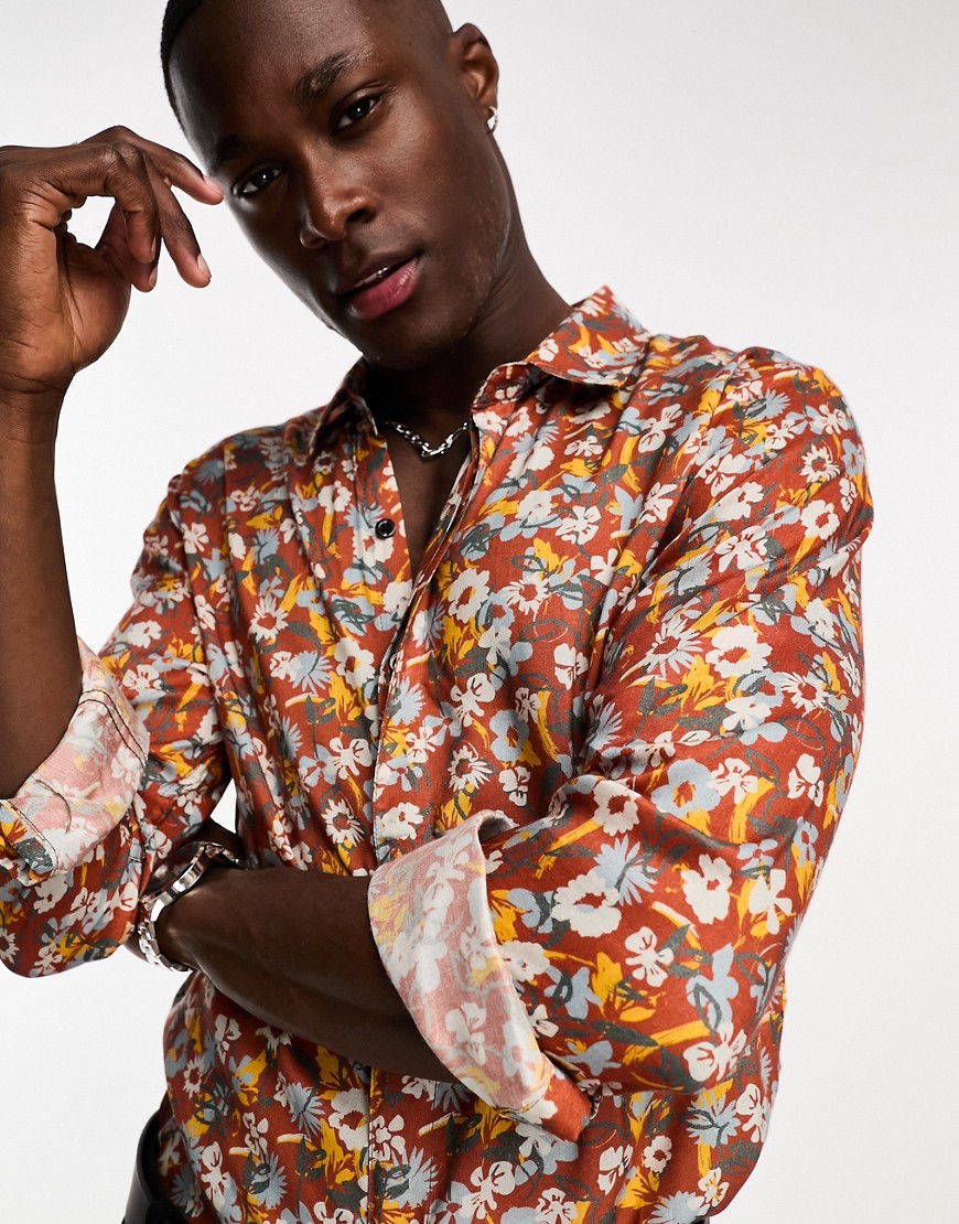 Bolongaro Trevor long sleeve floral shirt in multi