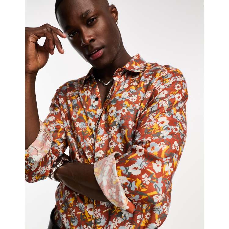 Bolongaro Trevor long sleeve floral shirt in multi