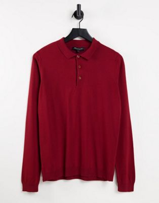 Bolongaro Trevor long sleeve knitted polo shirt