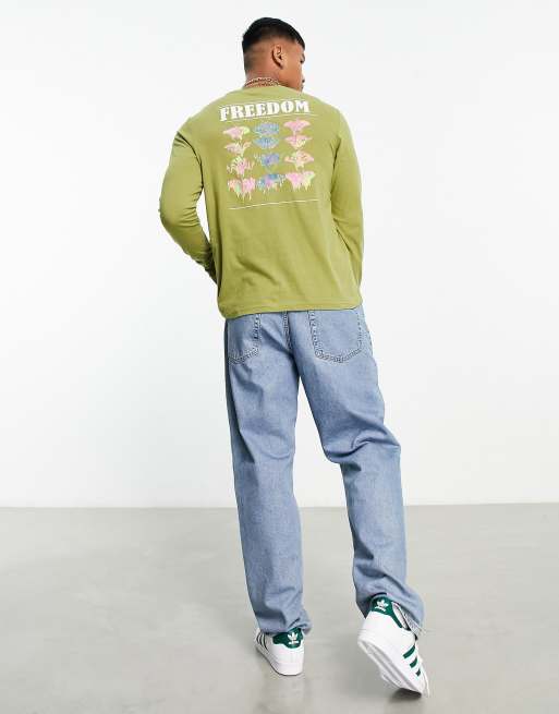 Bolongaro Trevor long sleeve t-shirt with back print in green