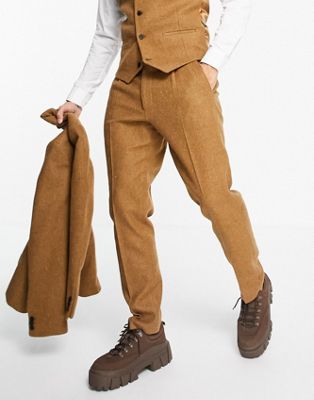 Bolongaro Trevor loose fit wool blend suit trousers - ASOS Price Checker