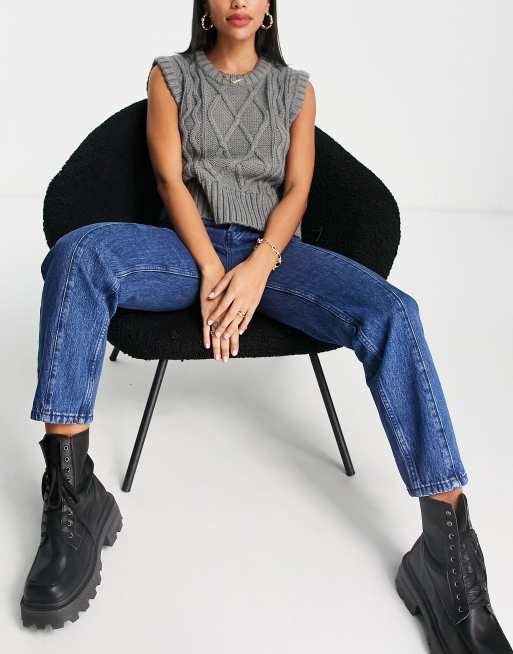 Bolongaro Trevor Madonna seam front straight leg jean in dark blue
