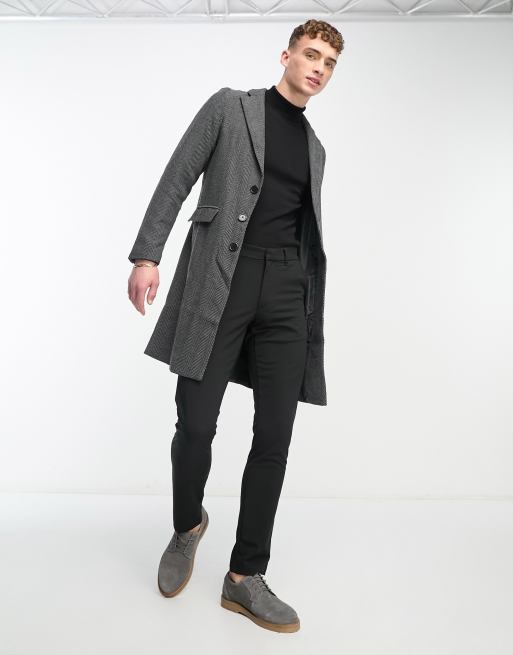 Charcoal on sale wool overcoat