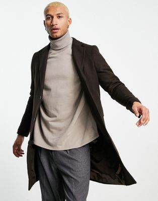 Bolongaro Trevor mallard wool coat in grey - ASOS Price Checker