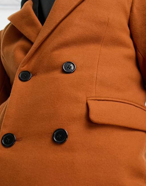 Manteau laine outlet orange