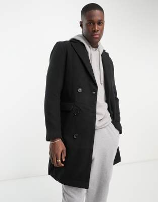 Bolongaro Trevor mikey wool coat in black - ASOS Price Checker