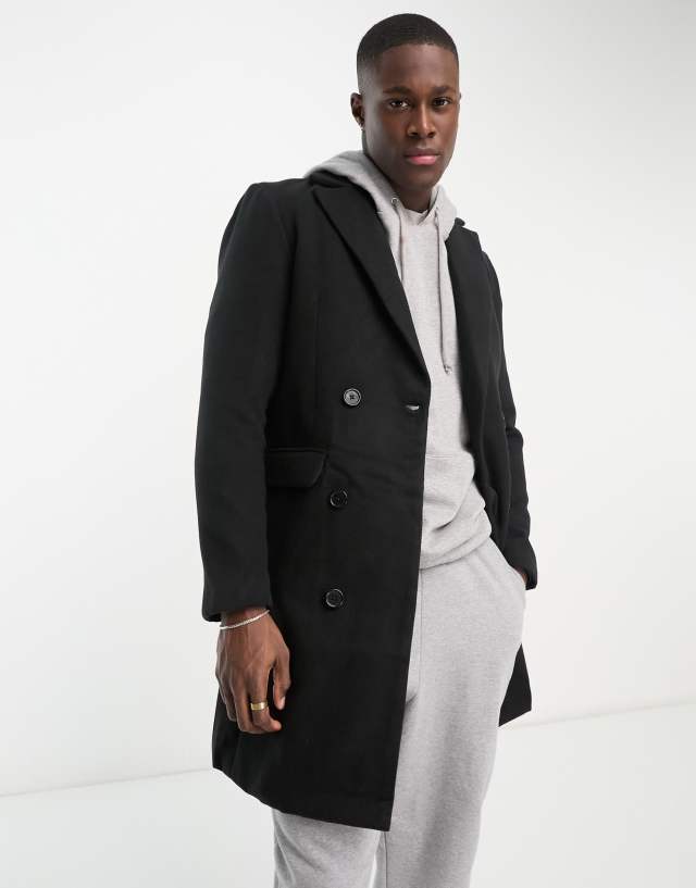 Bolongaro Trevor Mikey wool coat in black