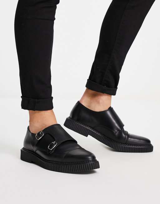 Bolongaro Trevor monk shoes with strap in black | ASOS