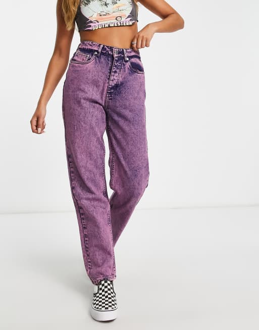 Bolongaro Trevor - Montana - Jeans met rechte pijpen en hoge taille in acid paars