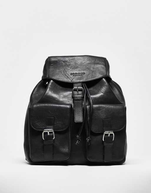 Black backpack 2025 with pockets