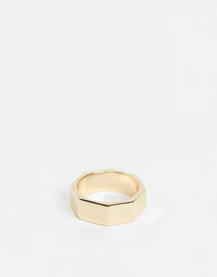 Bolongaro Trevor octagon ring in gold