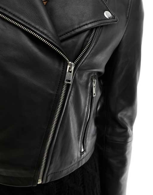 Design by Olivia Women's Long Sleeve Zipper Closure Moto Biker