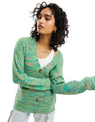 Bolongaro Trevor oversized cardigan in space knit green