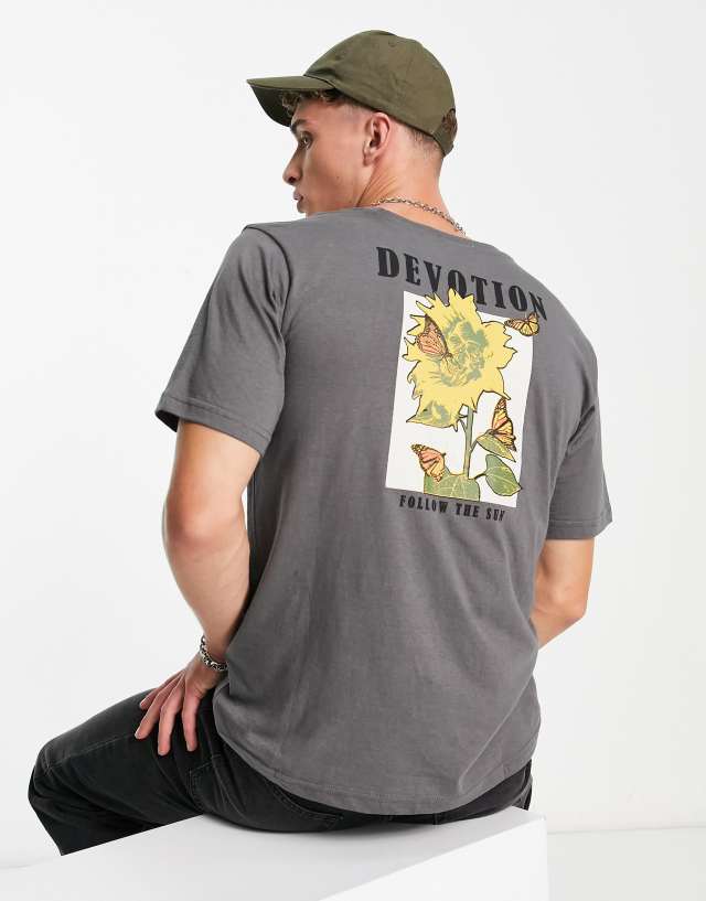 Bolongaro Trevor oversized t-shirt with back print in gray