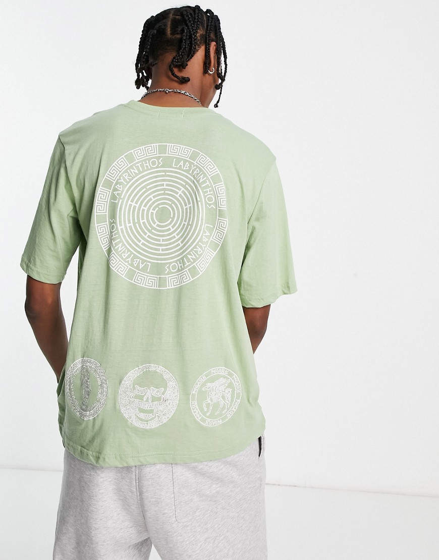 Bolongaro Trevor oversized t-shirt with back print in green