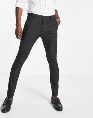 Bolongaro Trevor plain super skinny suit trousers in grey - ASOS Price Checker