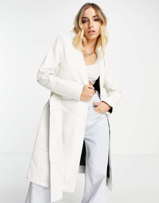 Bolongaro Trevor - Pardessus en cuir - Blanc cassé