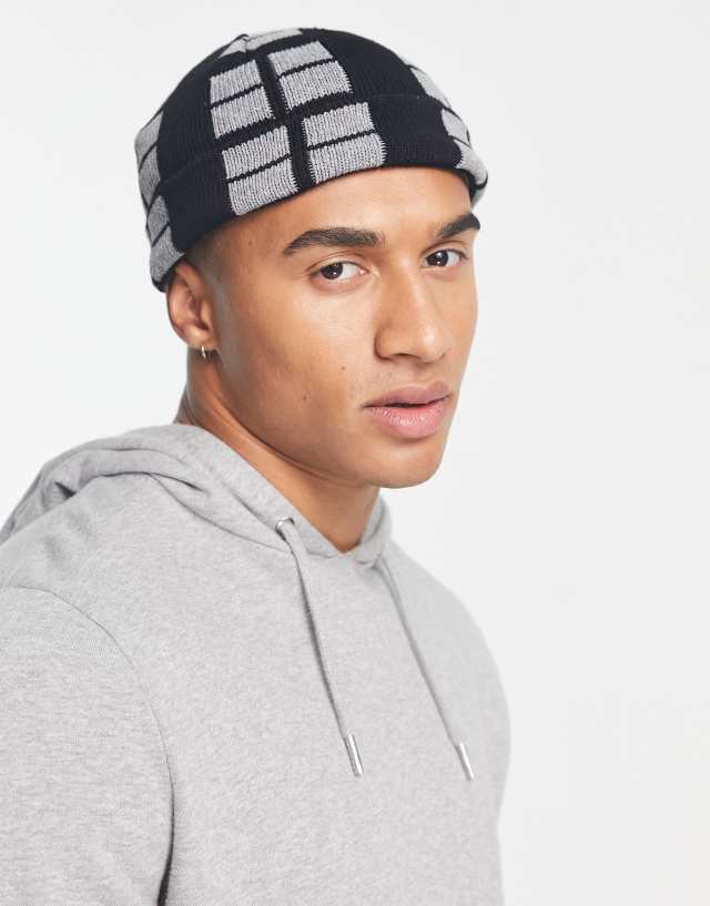 Bolongaro Trevor plaid docker hat in black