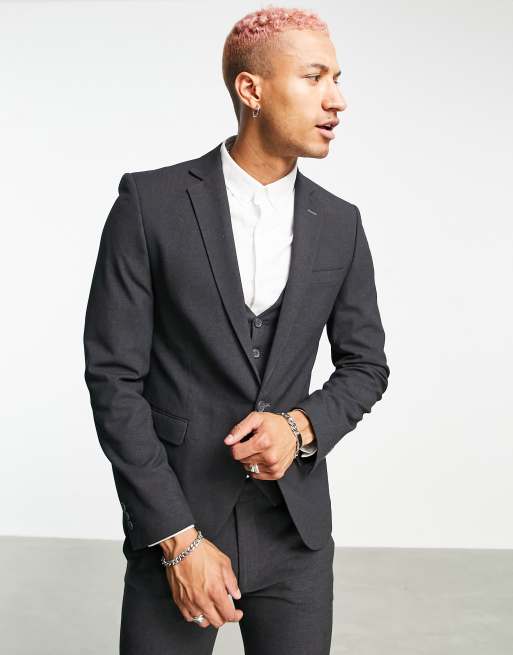 Skinny fit grey on sale blazer