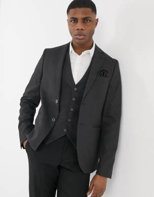 Bolongaro Trevor Bolongaro Trevor plain super skinny suit jacket in grey