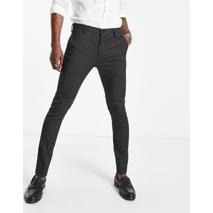 Bolongaro Trevor plain super skinny suit trousers in grey