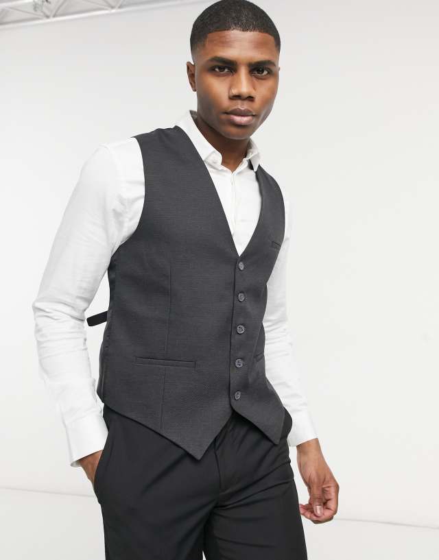 Bolongaro Trevor plain super skinny vest in gray