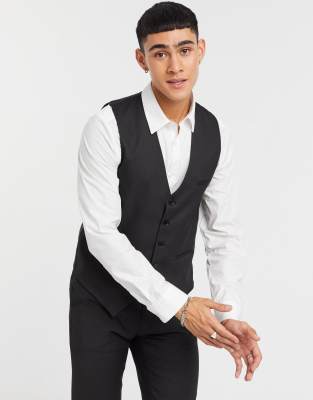 plain black waistcoat