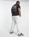 [Bolongaro Trevor] Bolongaro Trevor Plus Beyond Limits rose print t-shirt in black 2XL BLACK