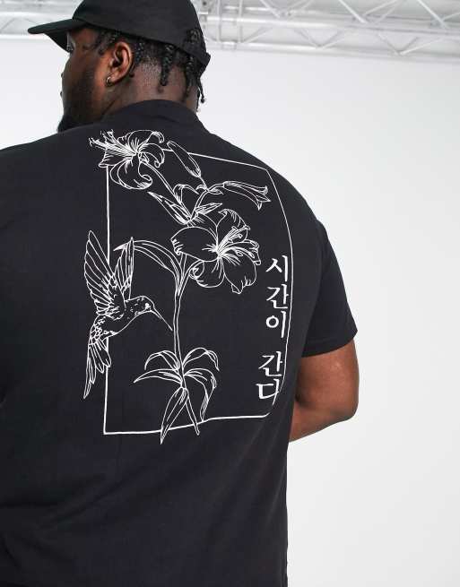 Bolongaro Trevor Plus bird lily t-shirt in black