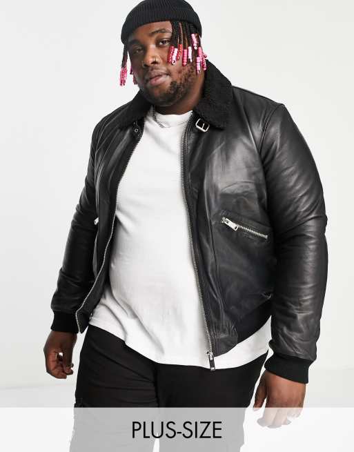 Bolongaro Trevor Plus colton bomber leather jacket