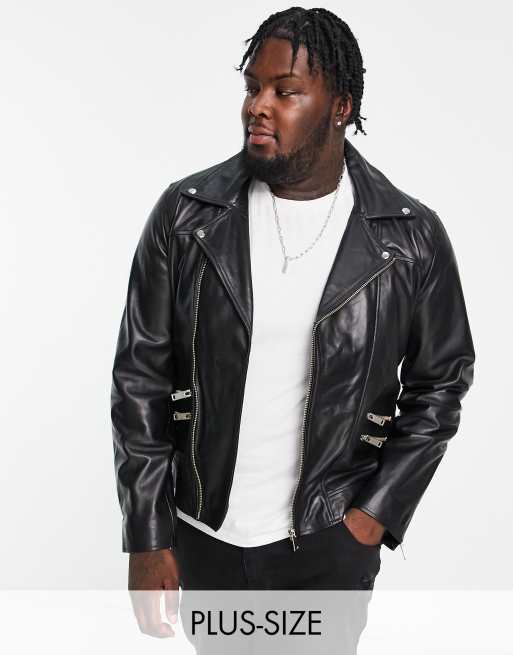Bolongaro Trevor Plus - Ivar - Veste en cuir style motard - Noir