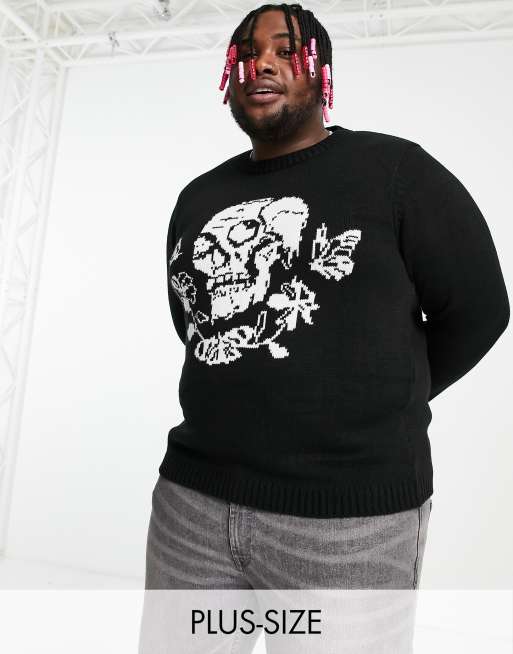 Plus size skull sweater sales