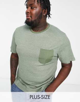 Bolongaro Trevor plus oversized waffle t-shirt in green - ASOS Price Checker