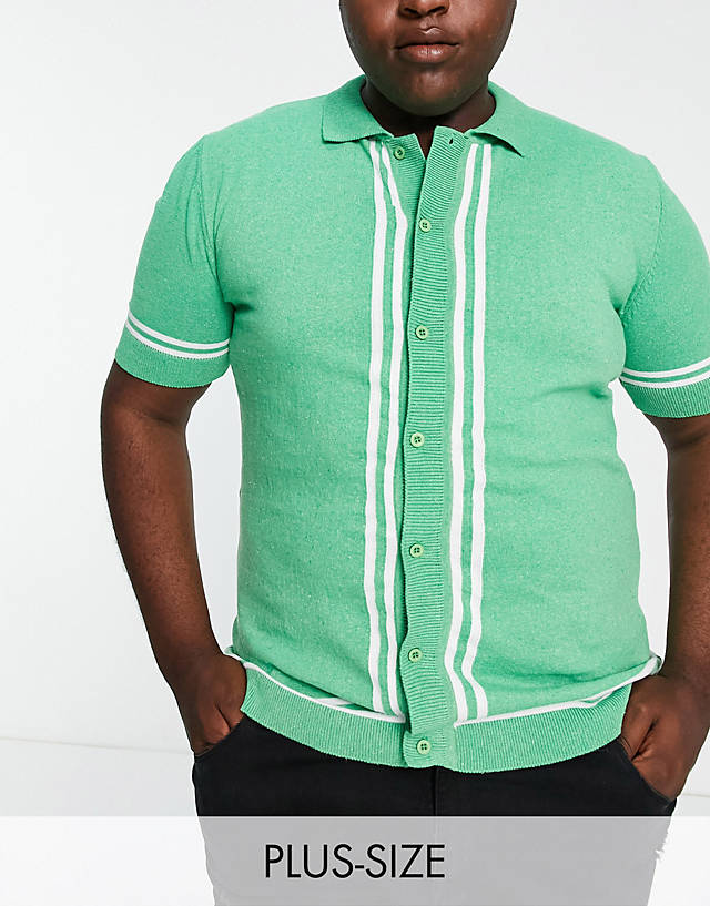 Bolongaro Trevor - plus panel polo shirt in green