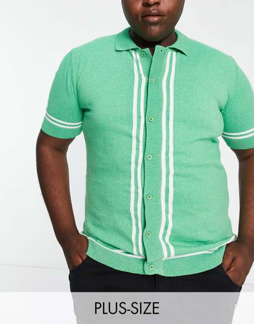 Plus size cheap green polo shirt