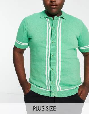 Bolongaro Trevor Plus panel polo shirt in green - ASOS Price Checker